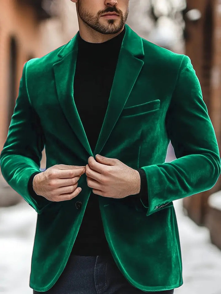 Elegant velvet jacket for men with modern fit Lune London