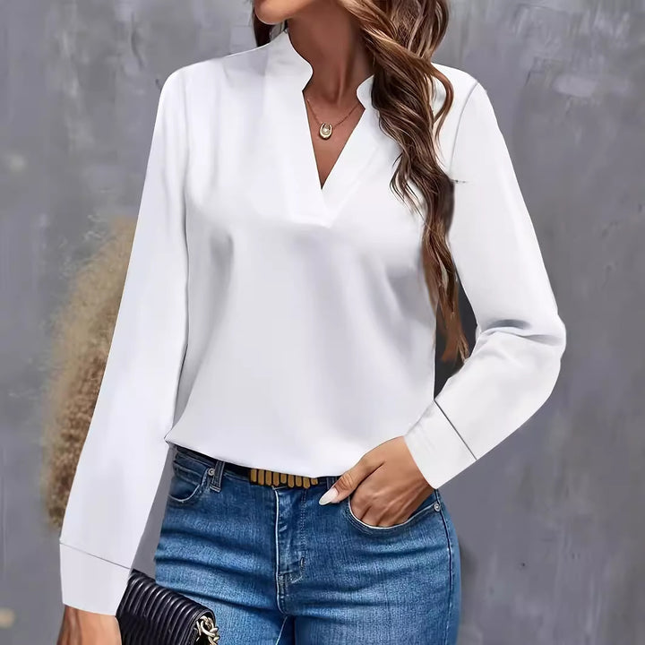 Women's blouse with V-neck and elegant design Lune London
