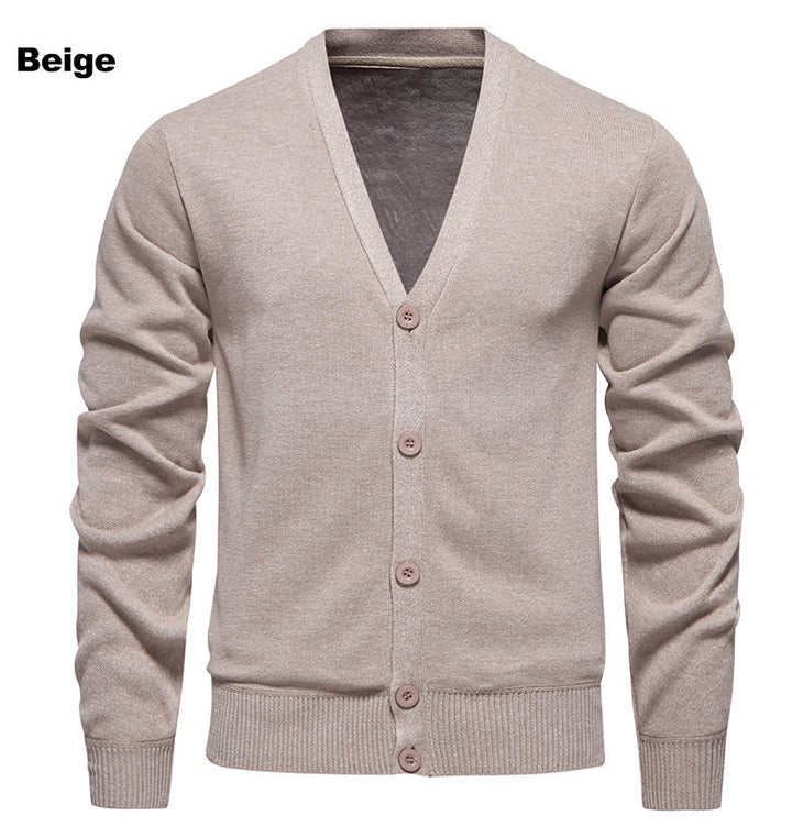 Cozy knit vest for men with V-neck and button placket Lune London