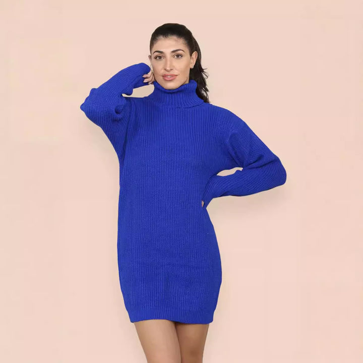 Knit dress for women with a comfortable turtleneck and casual fit Lune Londonl