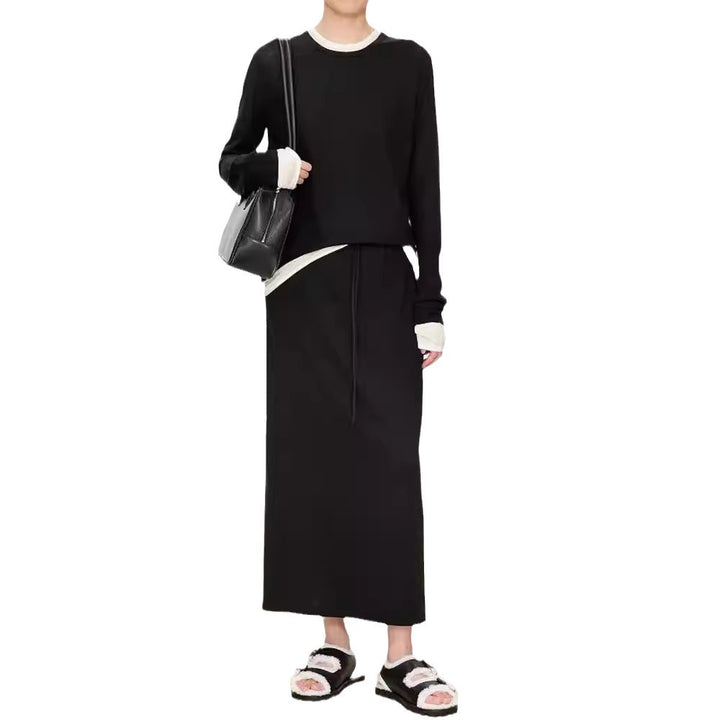 Chemise femme à manches longues en tricot fin de haute qualité Chic & Stil