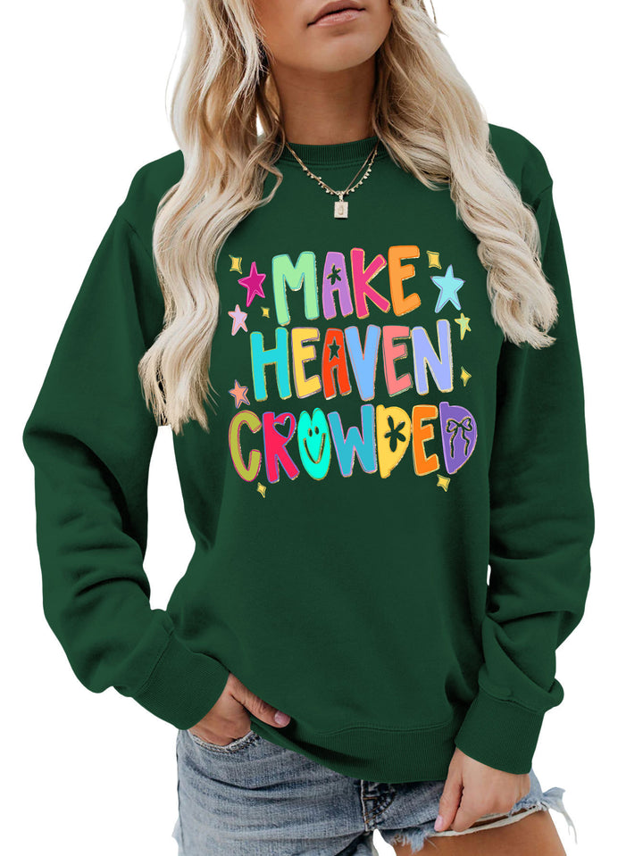 Sweat-shirt pour femmes avec un design coloré et une écriture ludique Chic & Stil