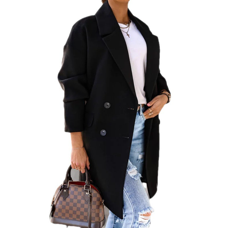 Manteau trench élégant et décontracté pour femmes avec double boutonnage Chic & Stil