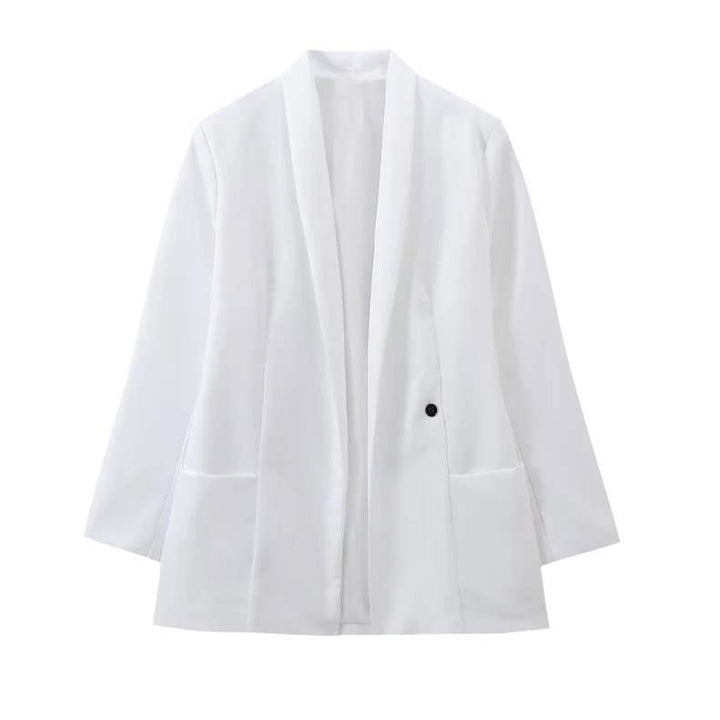 Ladies elegant blazer with waist belt and practical pockets Lune London