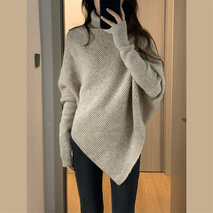 Asymmetrical knit sweater for women with a casual oversized design Lune London