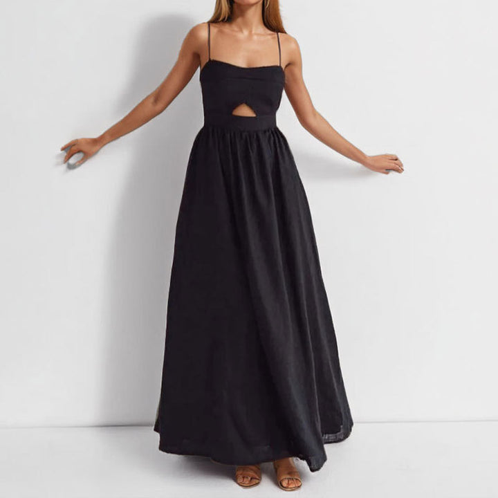Robe maxi femme avec détail découpé et jupe fluide Chic & Stil
