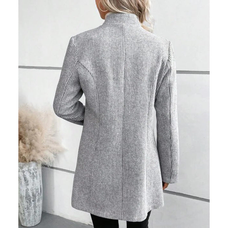 Elegant and slim ladies' jacket with a fine striped pattern Lune London