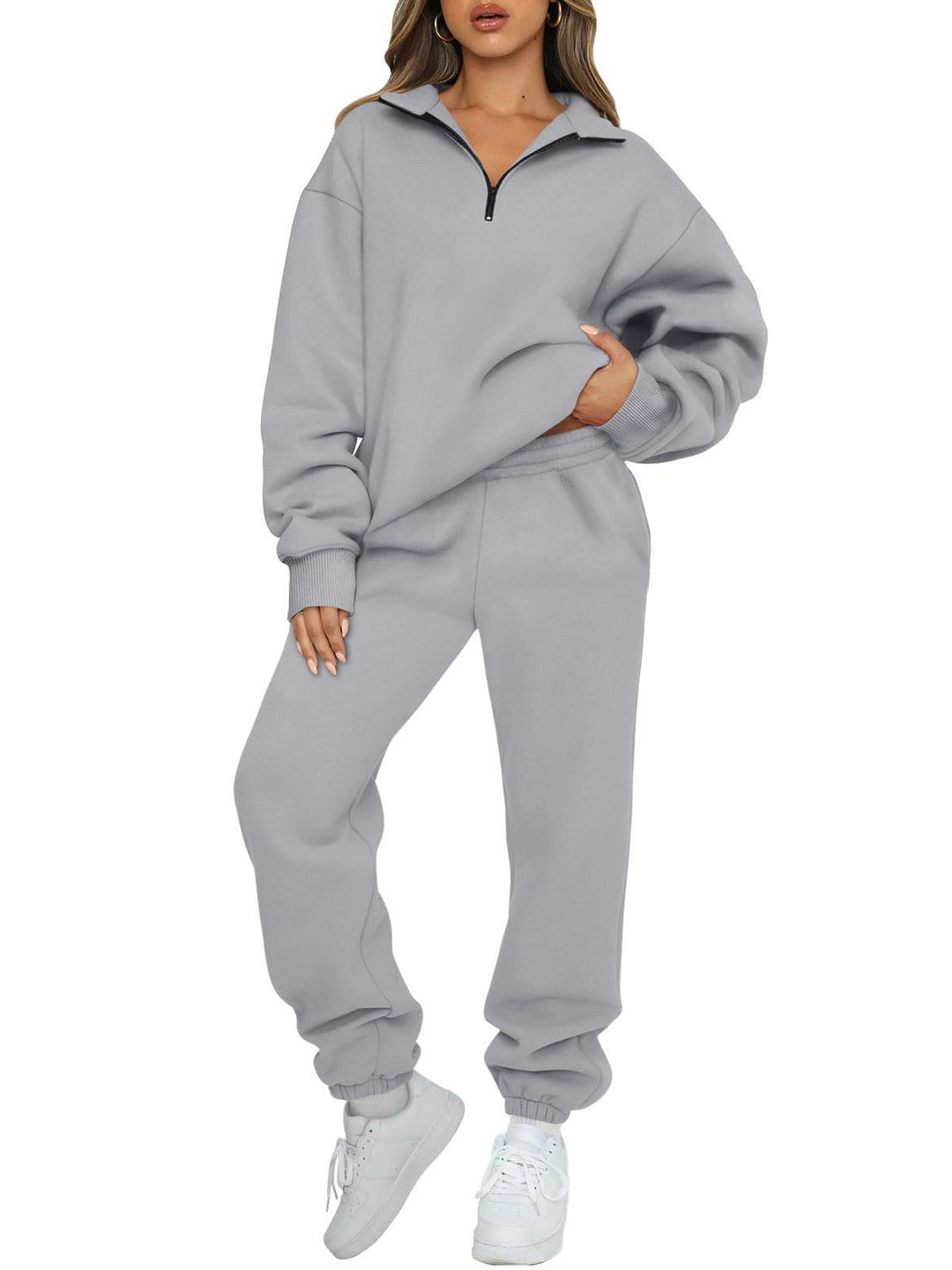 Women Zip Hoodie Set and Chic Jogging Pants