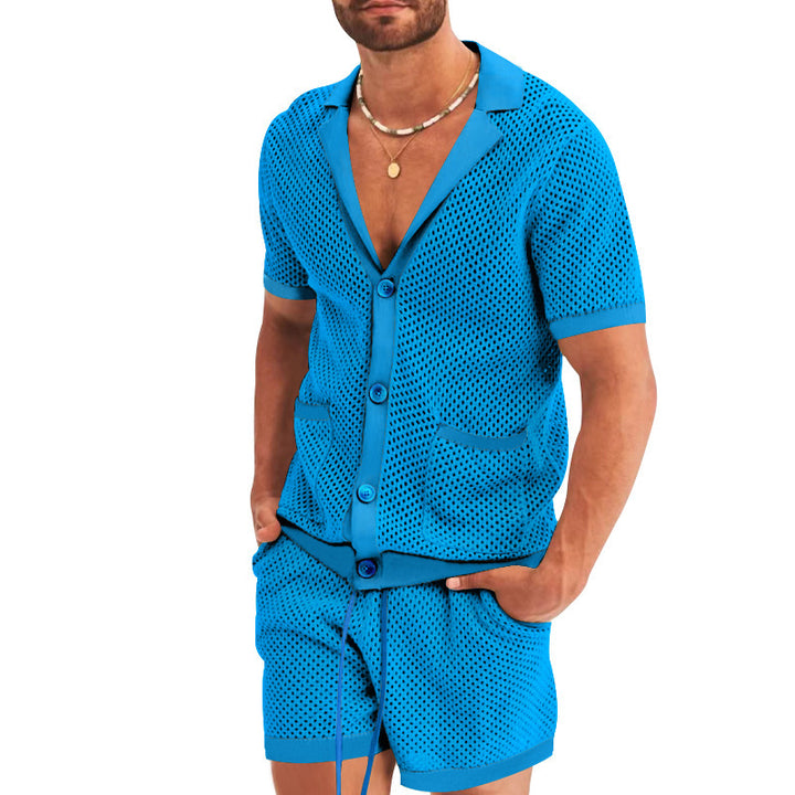 Breathable summer set for men with open mesh structure Lune London
