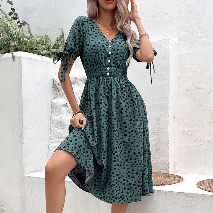 Short Sleeve Polka Dot Dress for Women Lune London