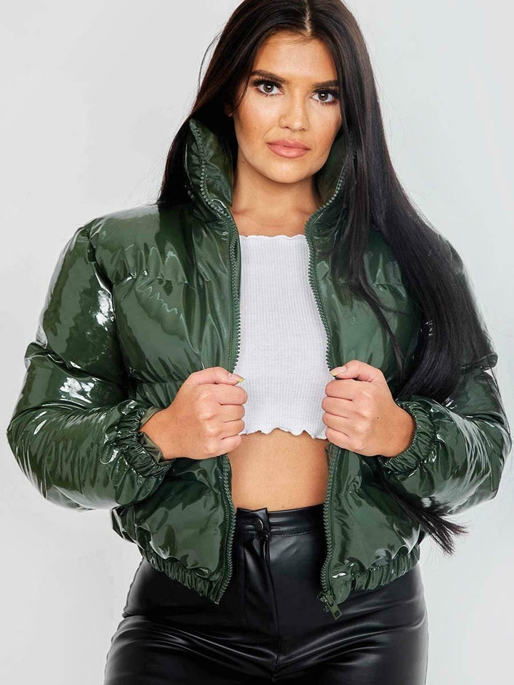 Ladies Short Shiny Puffer Lune London