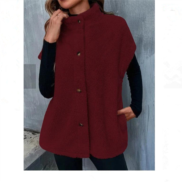 Ladies Cozy Gilet with Moon Button Details London