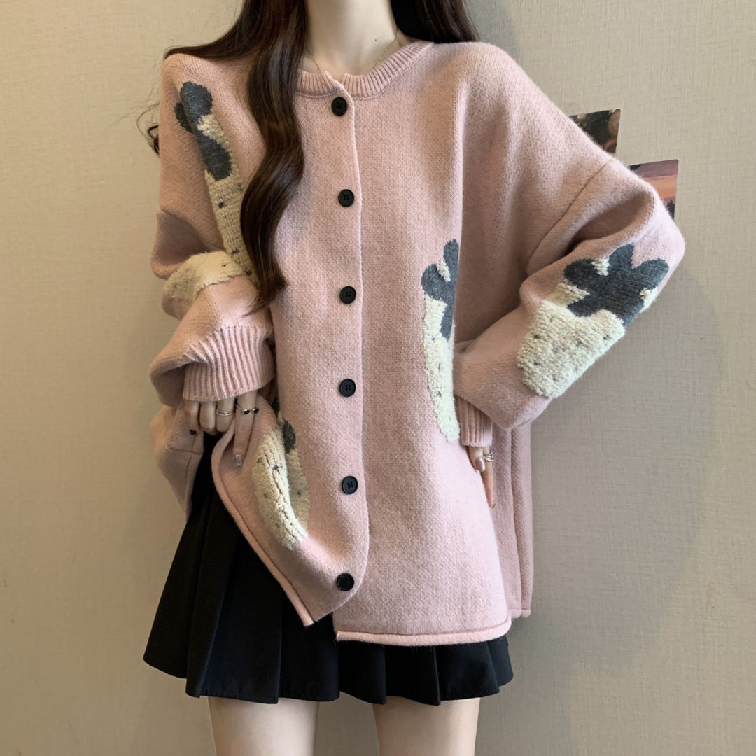 Cardigan femmes avec motif floral Chic & Stil