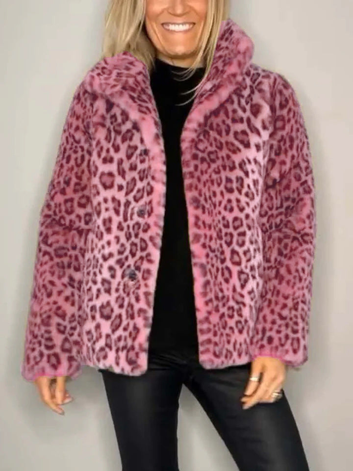 Lune London | Coat - Plus size - Soft faux fur - Leopard pattern - Casual style