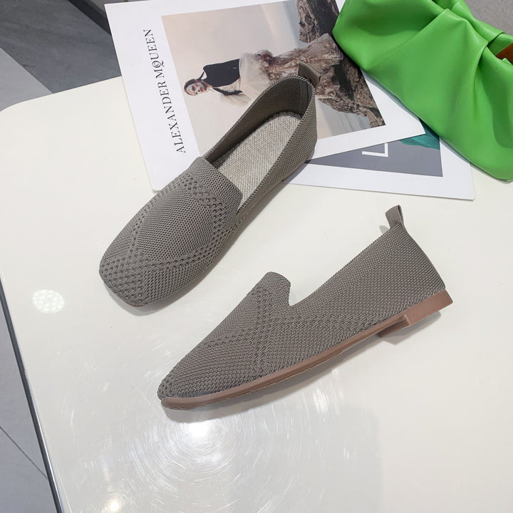 Ladies Breathable Knit Slippers Flats Lune London