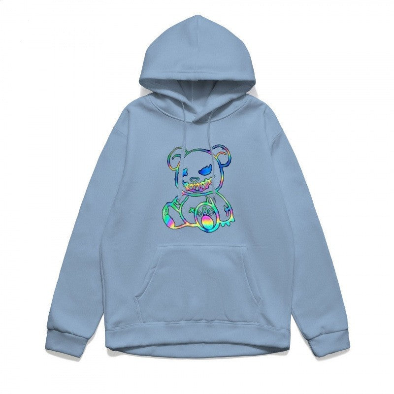 Ladies hoodie sweatshirt with cool bear motif and comfortable fit Chic & Stil