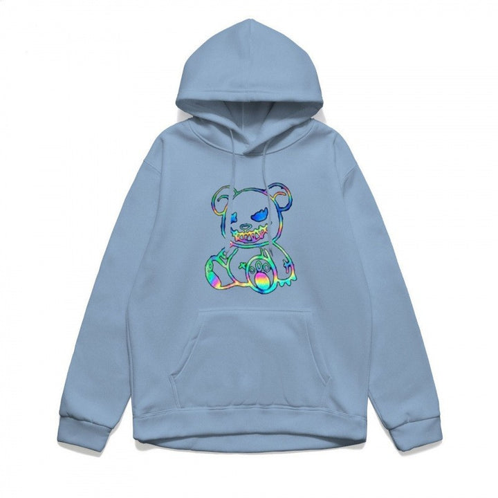 Ladies hoodie sweatshirt with cool bear motif and comfortable fit Chic & Stil