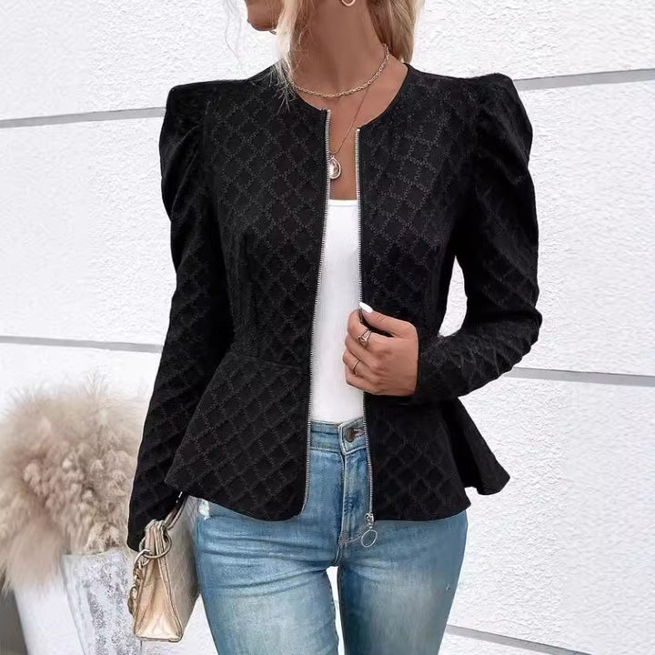 Trendy women's blazer with puff sleeves Lune London