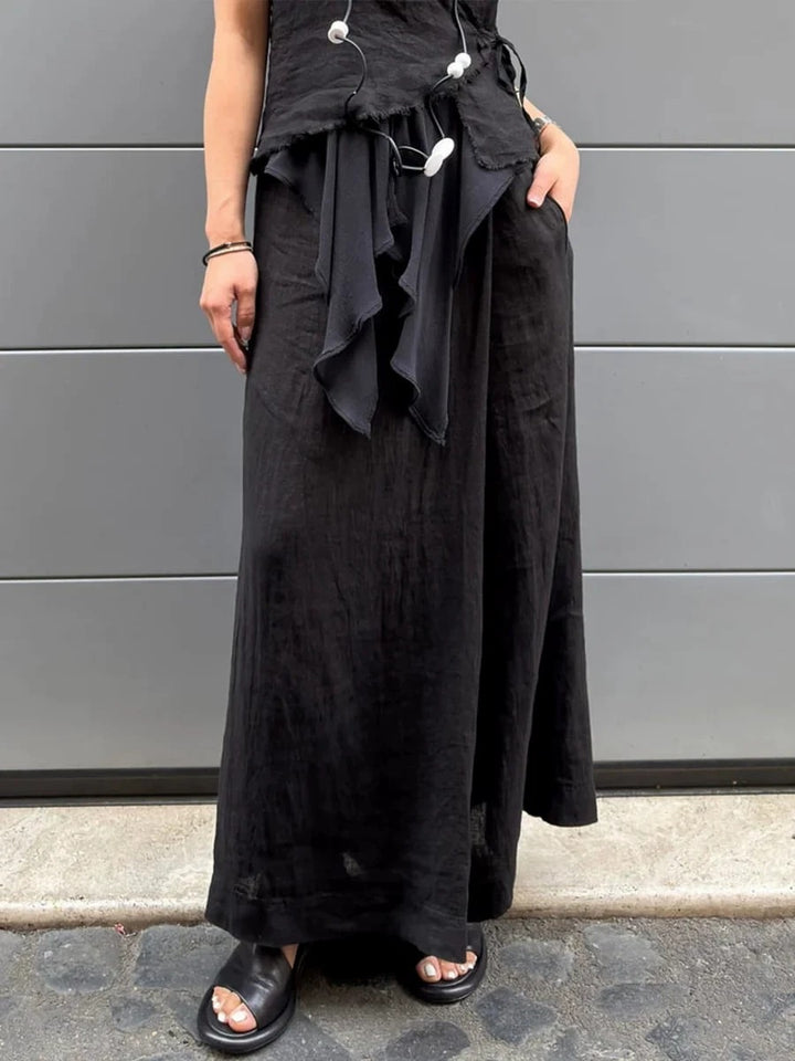 Pantalons en lin larges pour femmes Lune London