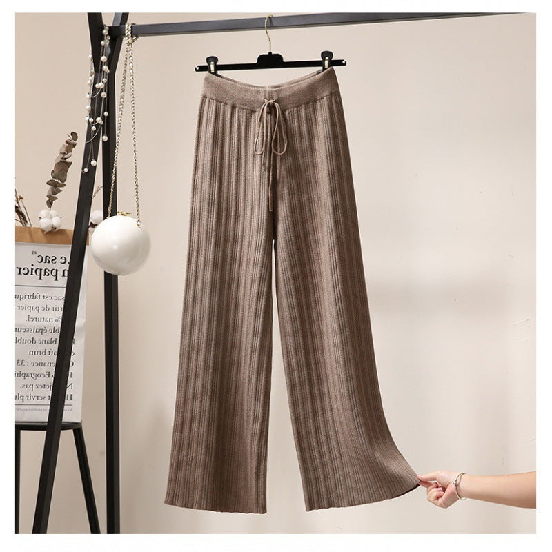 Pantalons larges en tricot pour femmes Chic & Stil