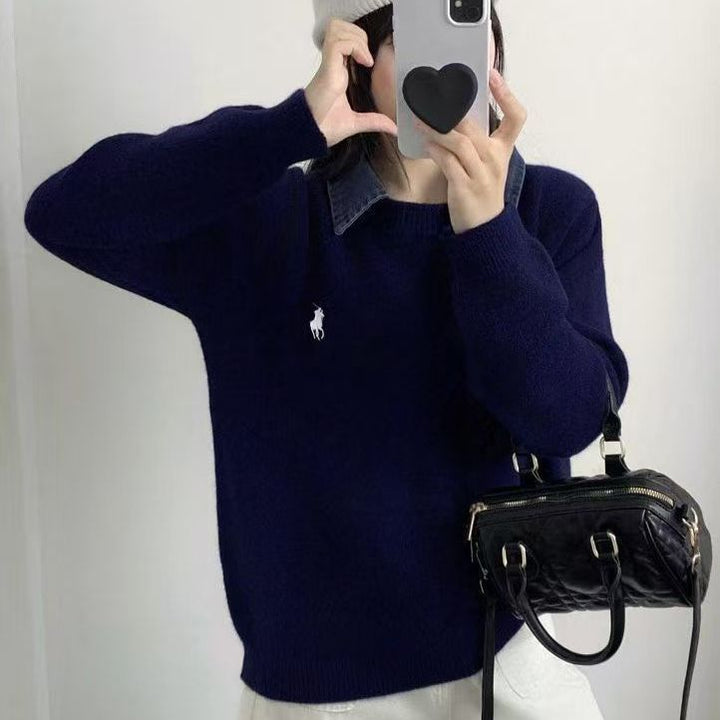 Pull décontracté pour femmes avec structure en maille de haute qualité Chic & Stil