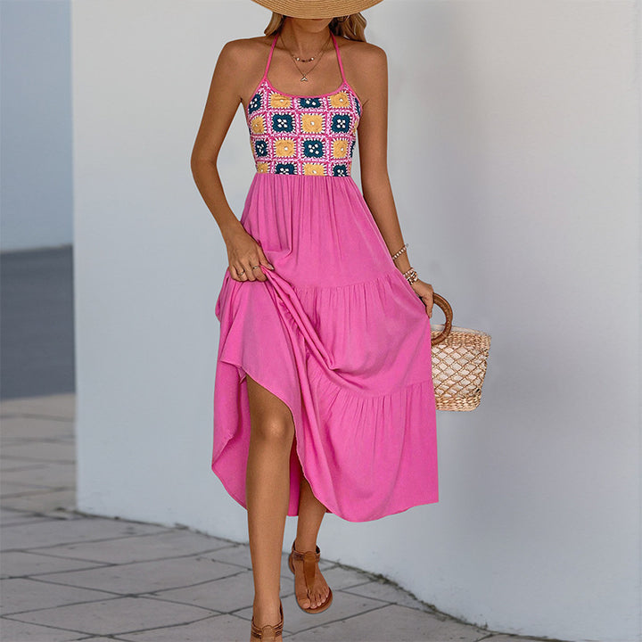 Chic Women's Maxi Dress with Frills inspired by Boho Lune London
