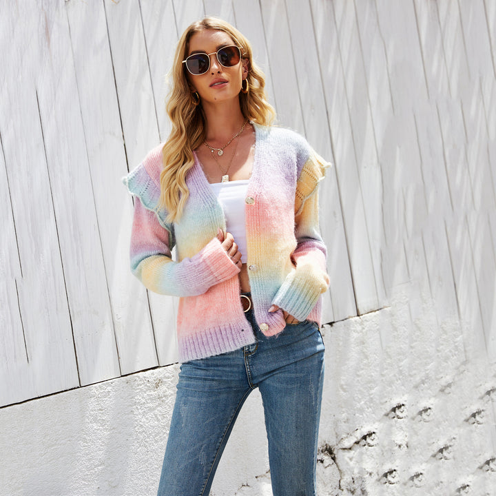 Cardigan féminin à la mode avec dégradé coloré Chic & Stil