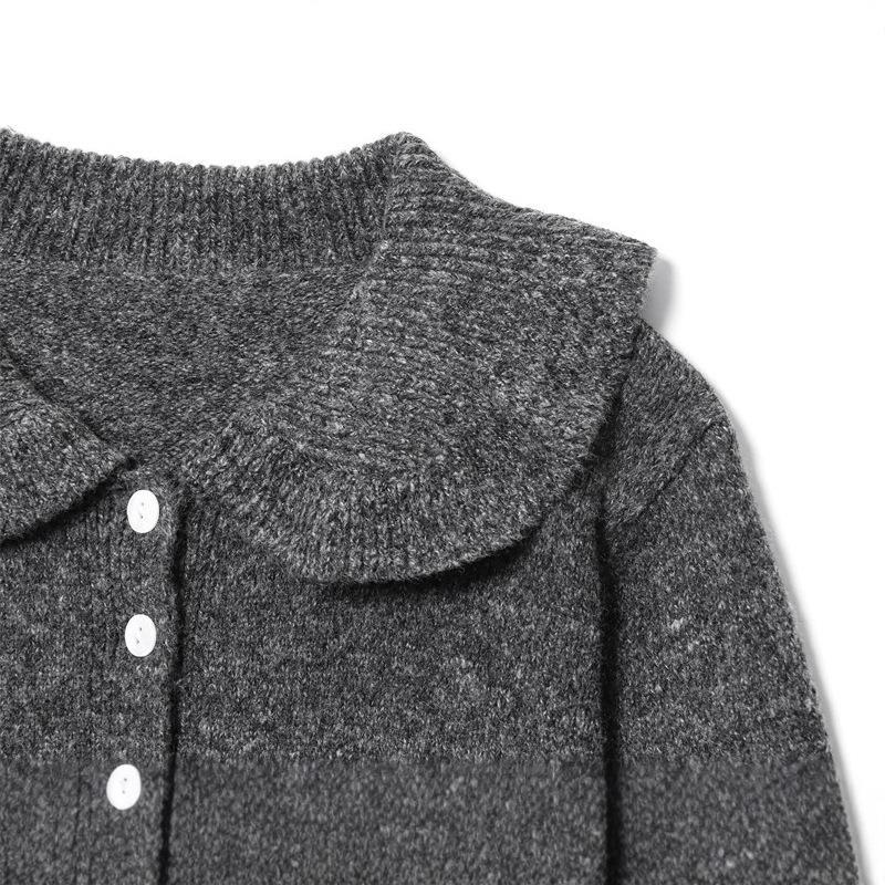 Knitted jacket for women with wide collar Lune London