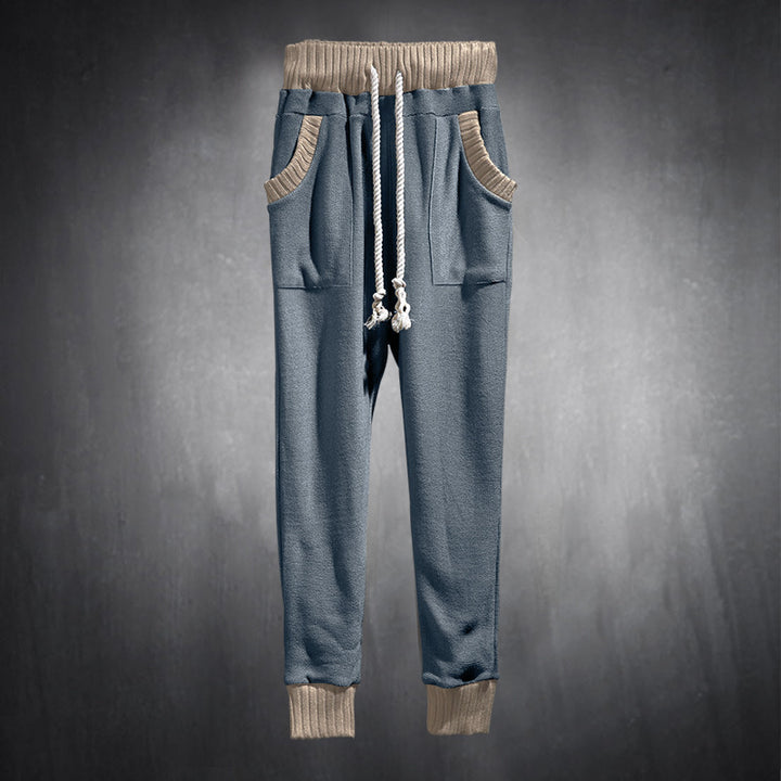 Casual men's jogger pants with side pockets and elastic waistband Lune London
