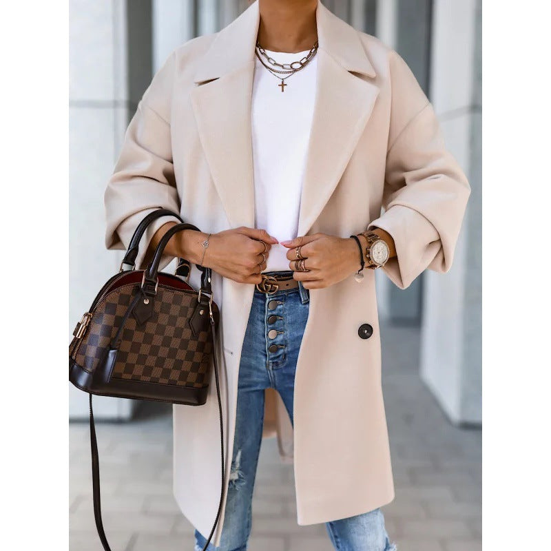 Manteau trench élégant et décontracté pour femmes avec double boutonnage Chic & Stil
