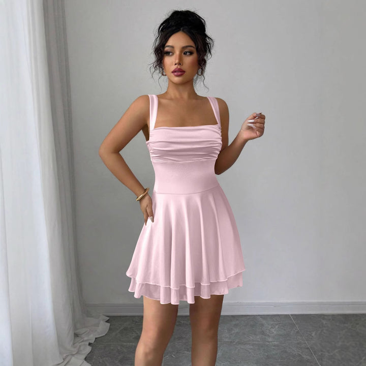 Women Playful Summer Dress with Ruffled Top and Flowy Skirt Lune London