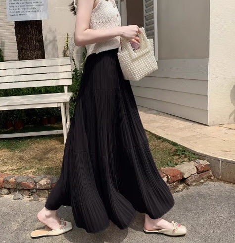 Lune London pleated flowy maxi skirt for women