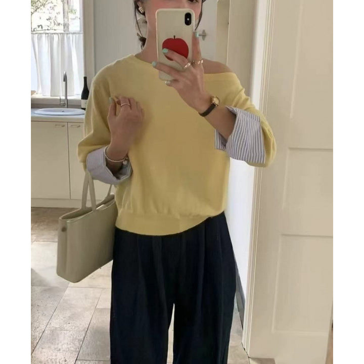 Pull décontracté pour femmes avec manches intérieures amovibles Chic & Stil