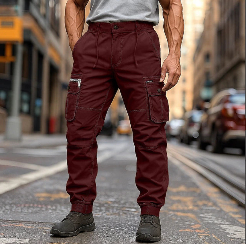 Men's cargo pants with multiple pockets and flexible fit Lune London