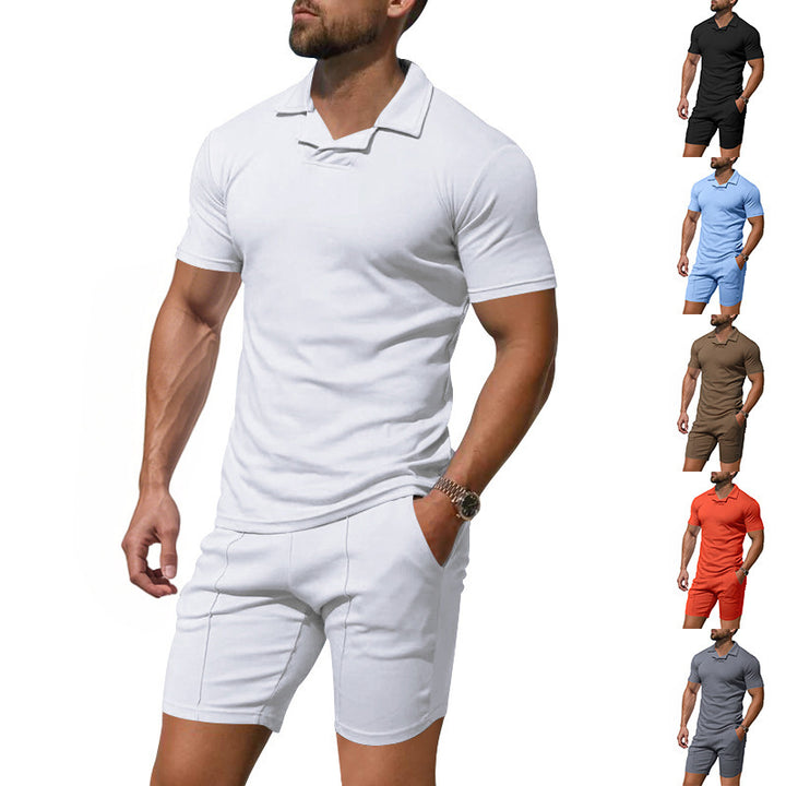 Men's sporty set with short sleeves, comfortable fit and elastic shorts Lune London