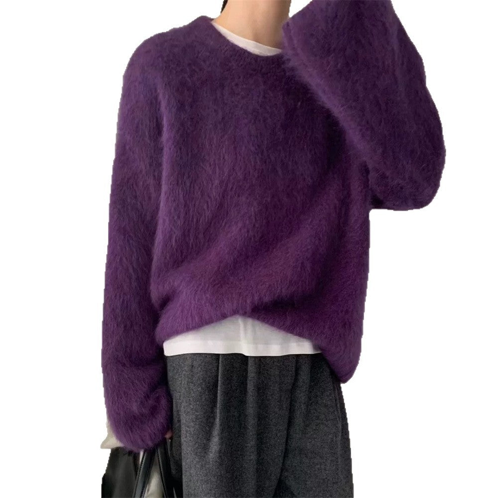 Pull moelleux pour femmes à coupe surdimensionnée en laine mohair Chic & Stil