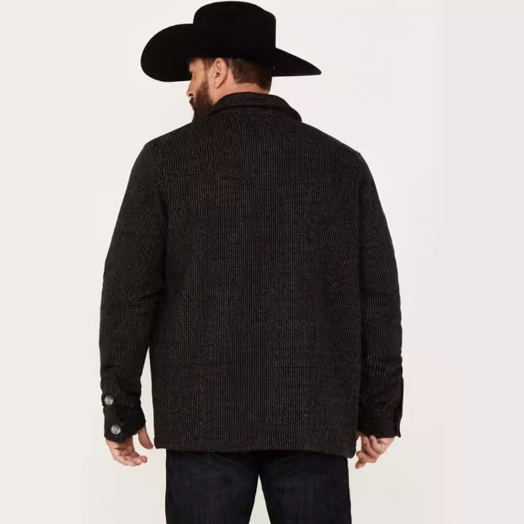 Fashionable flannel jacket for men with double chest pockets Lune London