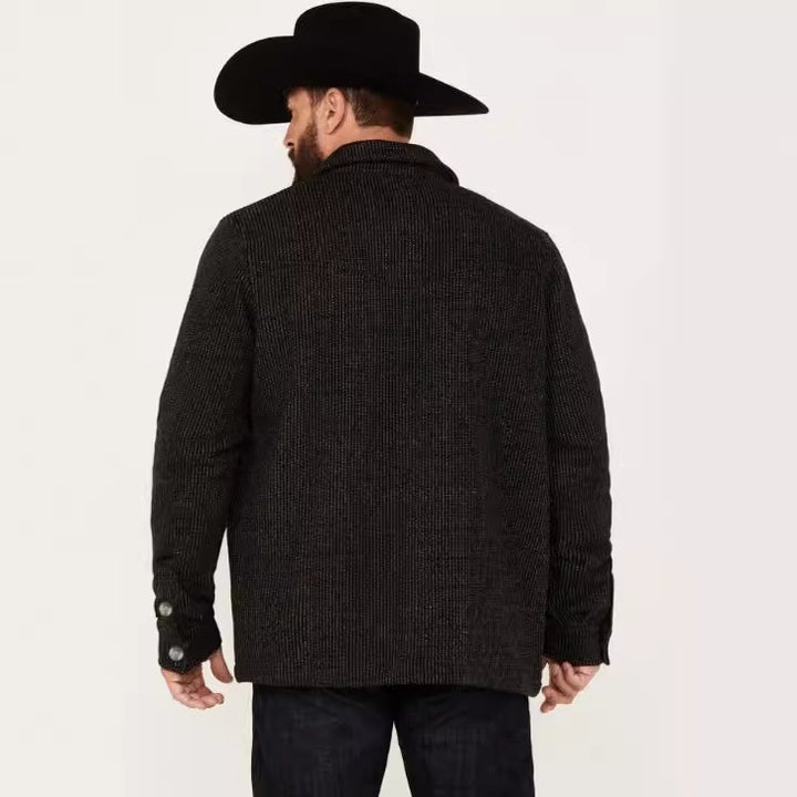 Fashionable flannel jacket for men with double chest pockets Lune London
