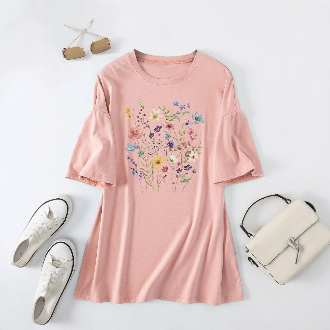 Chemisier d'été décontracté pour femmes avec imprimé floral Chic & Stil