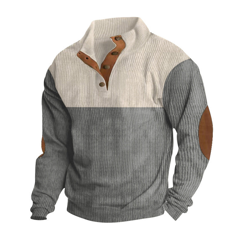 Men's trendy sweater with zipper and leather details Lune London