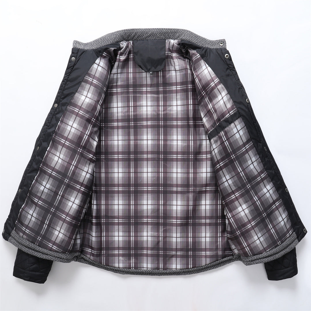 Quilted men's transition jacket with modern collar Lune London