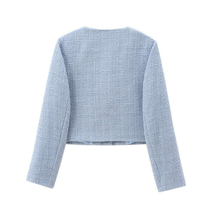 Lune London Structured Tweed Short Jacket for Women with Practical Pockets