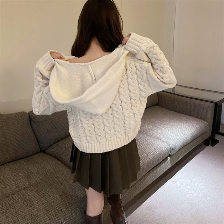 Poncho en tricot confortable pour femmes avec motif en câble Chic & Stil