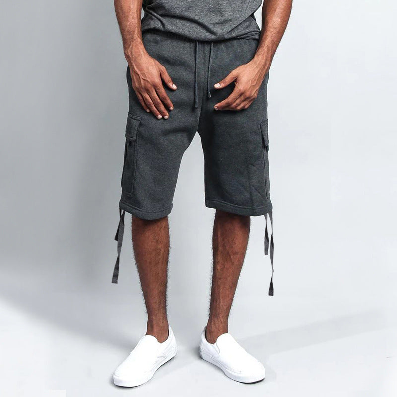 Men's cargo shorts with multiple practical pockets and an elastic waistband Lune London