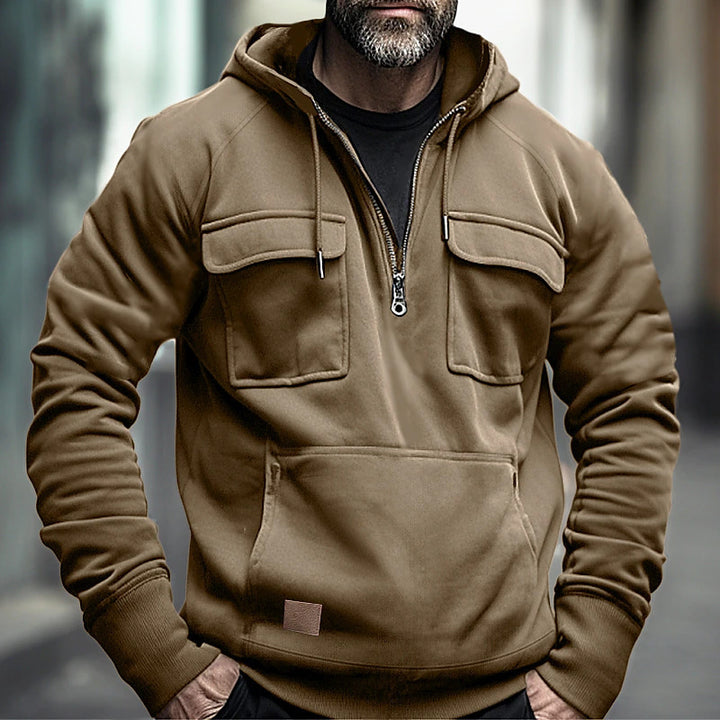 Modern hooded sweatshirts for men with practical chest pockets Lune London
