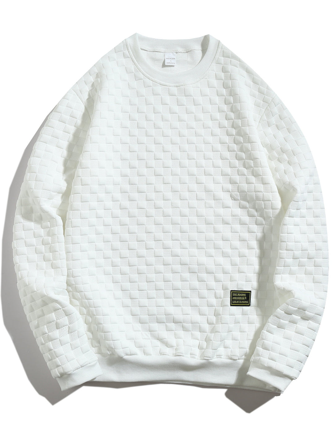 Casual structured sweater for men with round neck and elastic cuffs Lune London