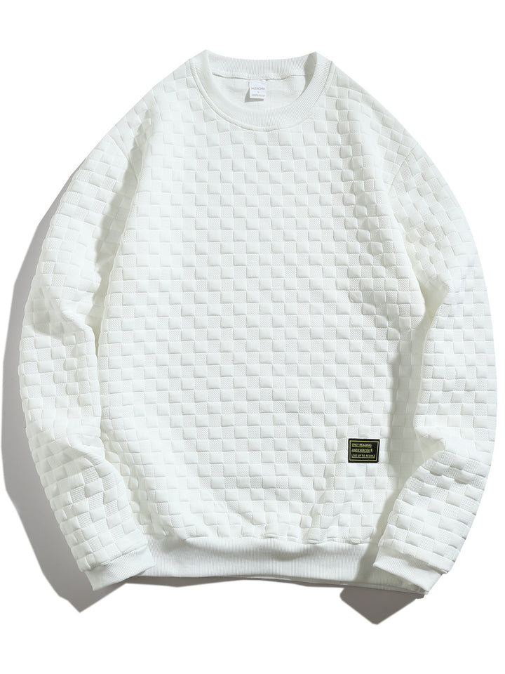 Casual structured sweater for men with round neck and elastic cuffs Lune London