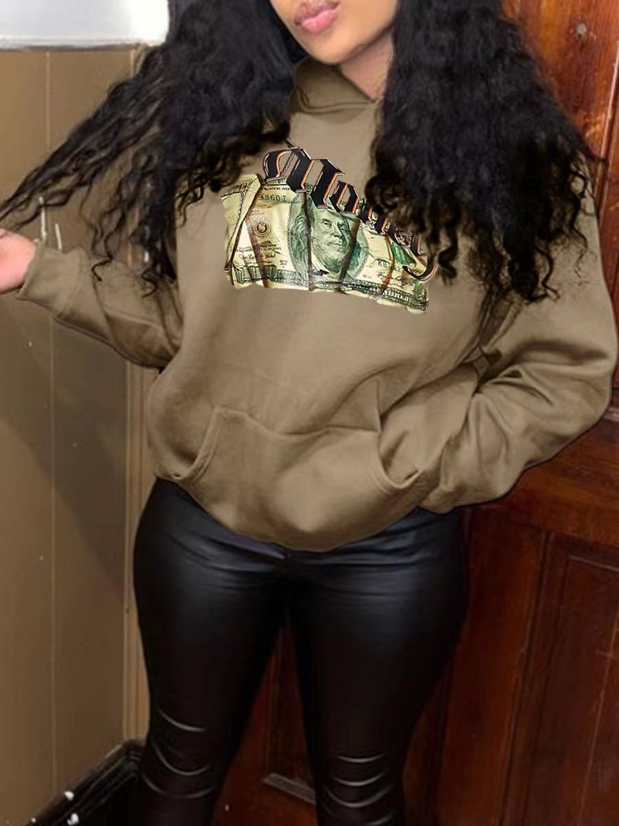 Hooded sweatshirt for women with creative graphic print and comfortable fit Lune London