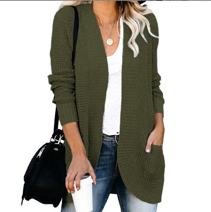 Knit cardigan for women with practical pockets and airy structure Lune London