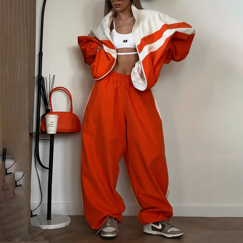 Women's sports set with zipper and wide pants Lune London